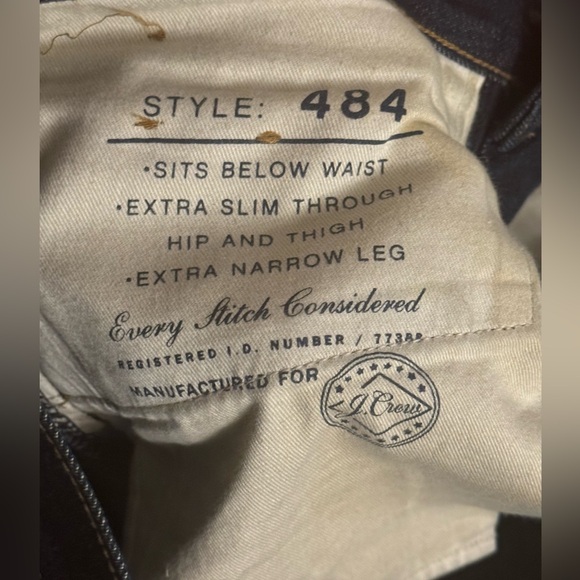 JCREW J. CREW JAPANESE DENIM DARK WAS SZ 30 30x32 Shadow Wash - Picture 8 of 10